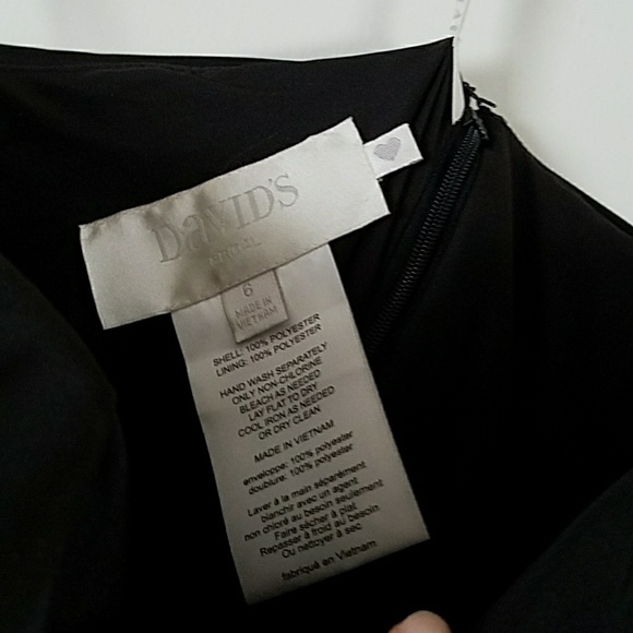 Davids bridal black gown style F15554 - Picture 2 of 6